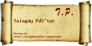 Telegdy Péter névjegykártya