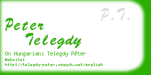 peter telegdy business card